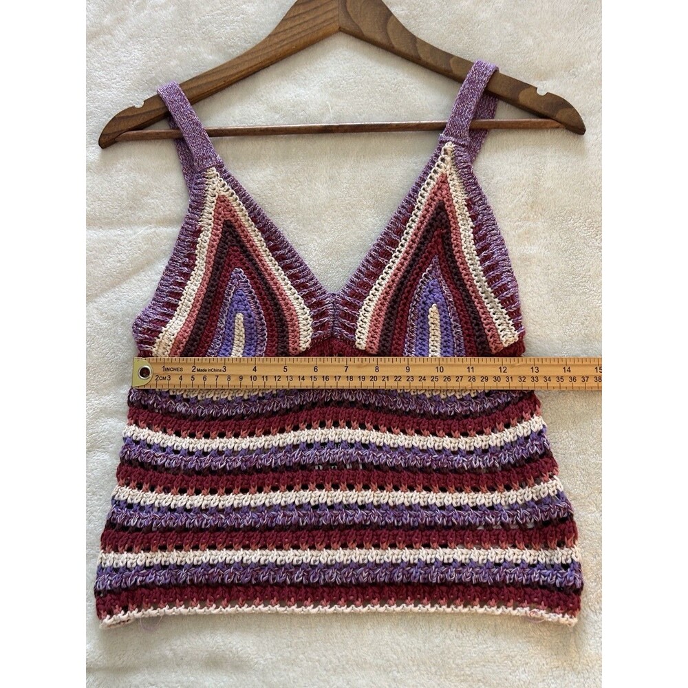 Primark Rita Ora Shirt Small Crochet Hippie Festival Handmade Y2k Style Hippie - Picture 5 of 10
